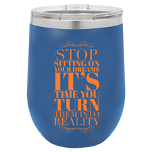 Load image into Gallery viewer, Inspirational Quoted Polar Camel - 12 oz Stemless Wine Tumbler w/Lid
