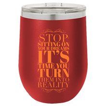 Load image into Gallery viewer, Inspirational Quoted Polar Camel - 12 oz Stemless Wine Tumbler w/Lid
