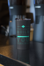 Load image into Gallery viewer, If You Don&#39;t Build Your Dreams Someone Will Hire You To Build Theirs Polar Camel  20 oz Laserable Leatherette Tumbler (Black)
